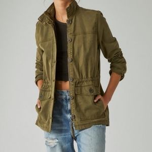 llucky brand olive green utility jacket